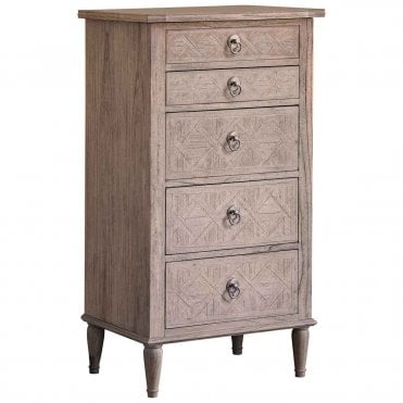 Mustika 5 Drawer Lingerie Chest 600x450x1150mm