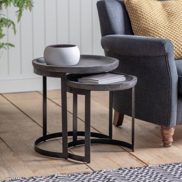 Oshi Nest of 2 Tables W480 x D480 x H500mm