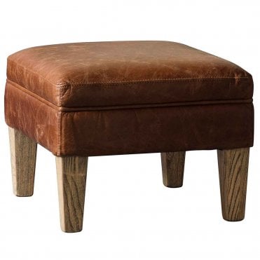 Paddy Stool Vintage Brown Leather