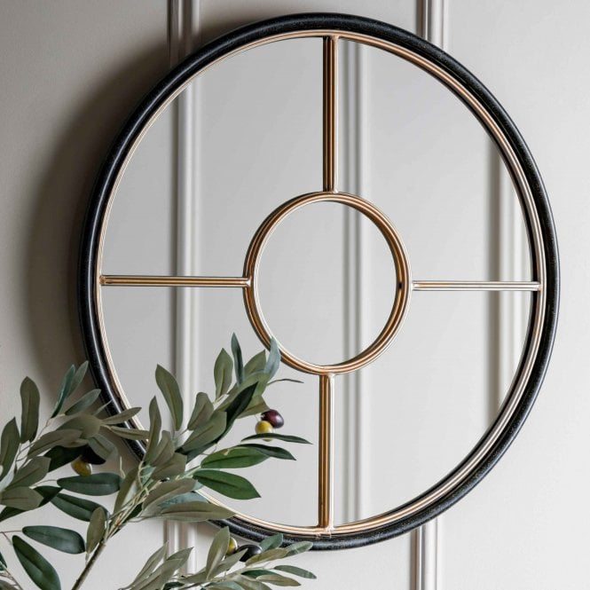 Fabco Collection Racells Round Mirror Gold