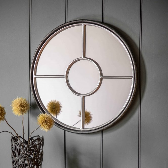 Fabco Collection Racells Round Mirror Silver