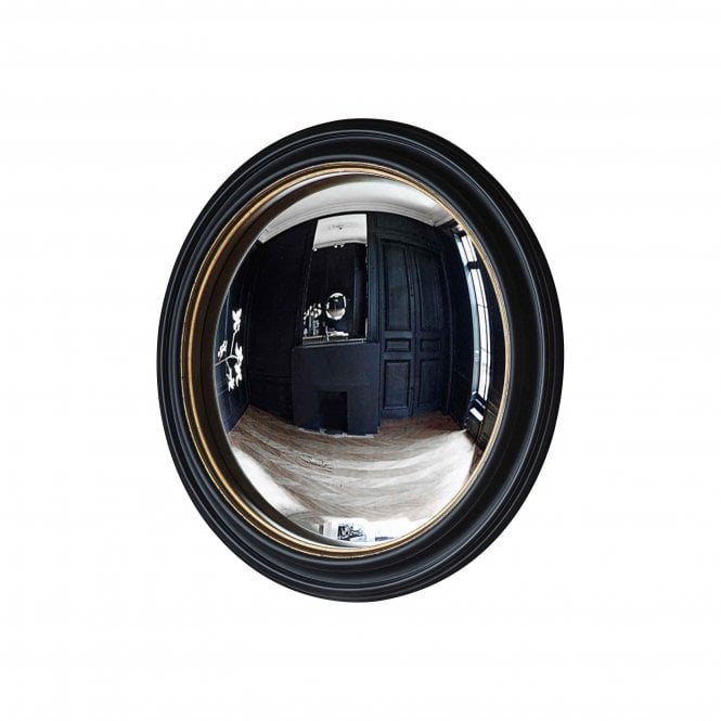 Fabco Collection Reuto Convex Mirror Black & Gold