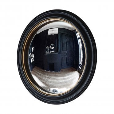 Reuto Convex Mirror Black & Gold