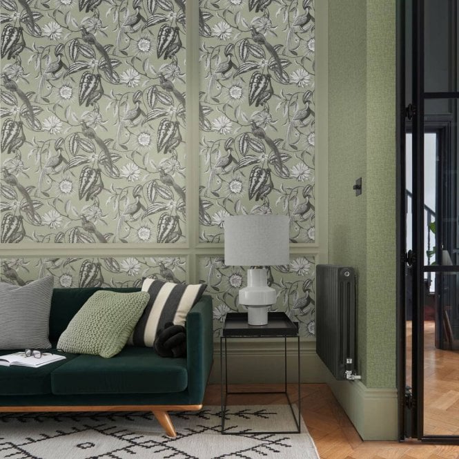 Graham & Brown  Amherst'S Garden Sage Wallpaper 120651