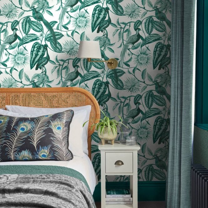 Graham & Brown  Amherst'S Garden Teal Wallpaper 120650
