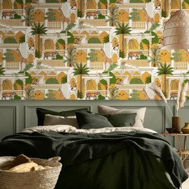 Graham & Brown Animahal Turmeric Wallpaper 119688