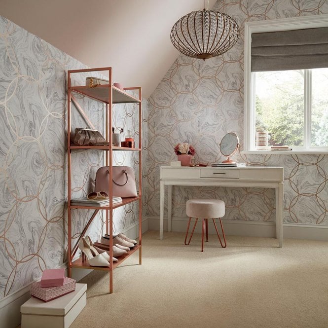 Graham & Brown  Aqueous Geo Stone Wallpaper 105754