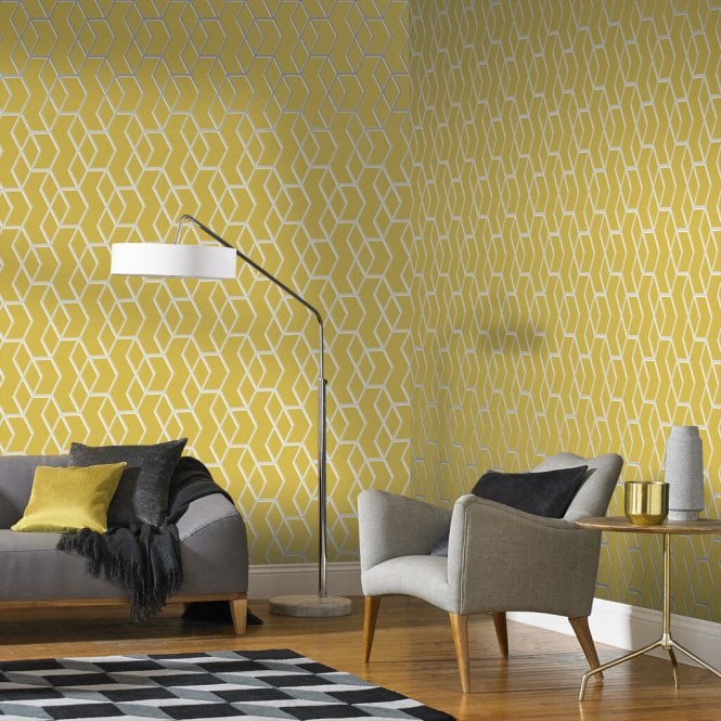 Graham & Brown  Archetype Yellow Wallpaper 104731