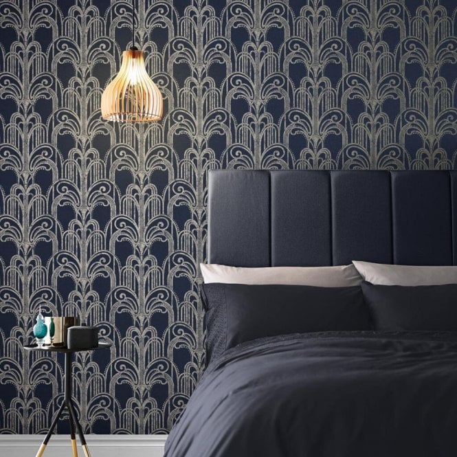 Graham & Brown  Art Deco Midnight Wallpaper 105920