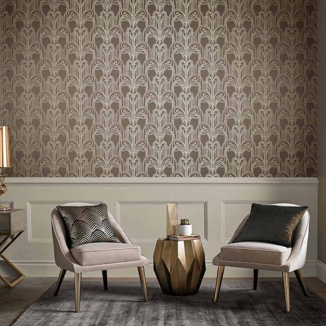 Graham & Brown  Art Deco Natural Wallpaper 105921
