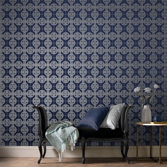 Graham & Brown  Asian Lattice Sky Wallpaper 105779