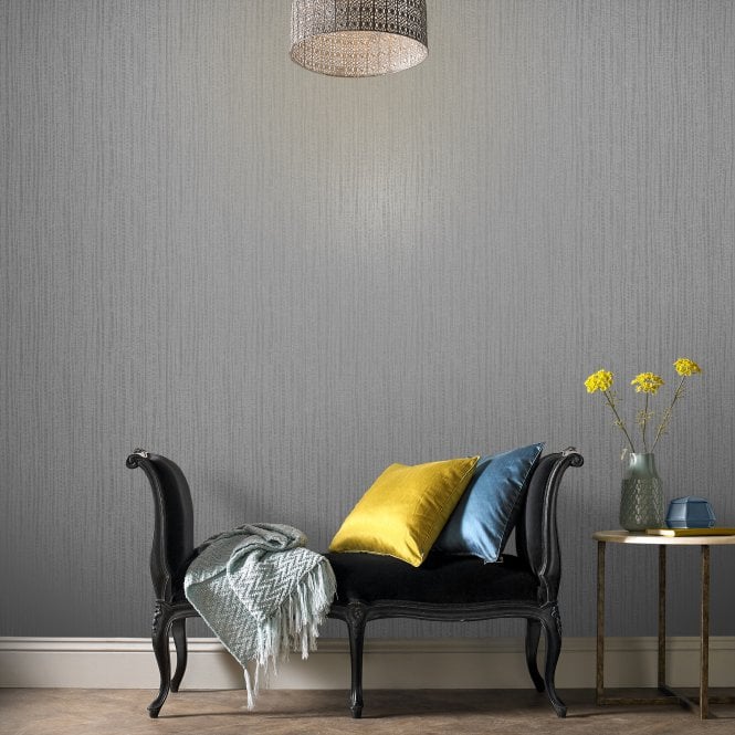 Graham & Brown  Bamboo Texture Silver Wallpaper 104730