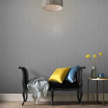 Graham & Brown Bamboo Texture Silver Wallpaper 104730