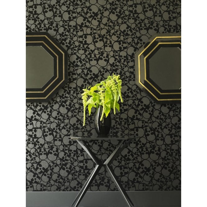 Graham & Brown  Bh Skulls Midnight Wallpaper 19911