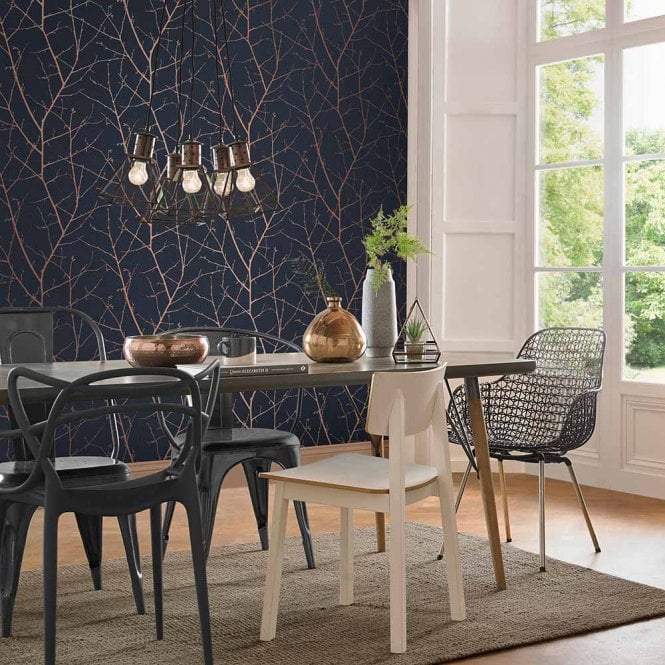 Graham & Brown  Boreas Midnight Wallpaper 107581