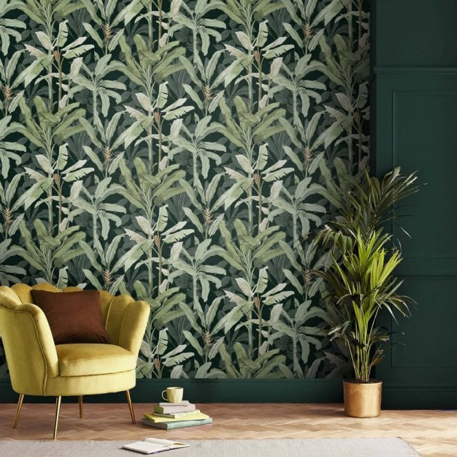 Graham & Brown  Borneo Emerald Wallpaper 118032