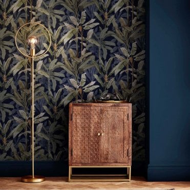 Graham & Brown Borneo Midnight Wallpaper 118029