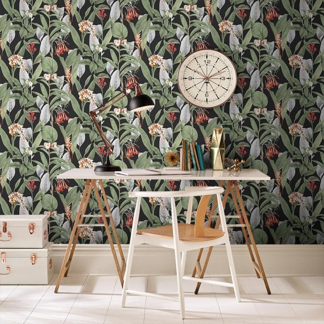 Graham & Brown  Botanical Black Wallpaper 103798