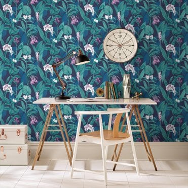 Graham & Brown Graham & Brown Botanical Midnight Wallpaper 103799