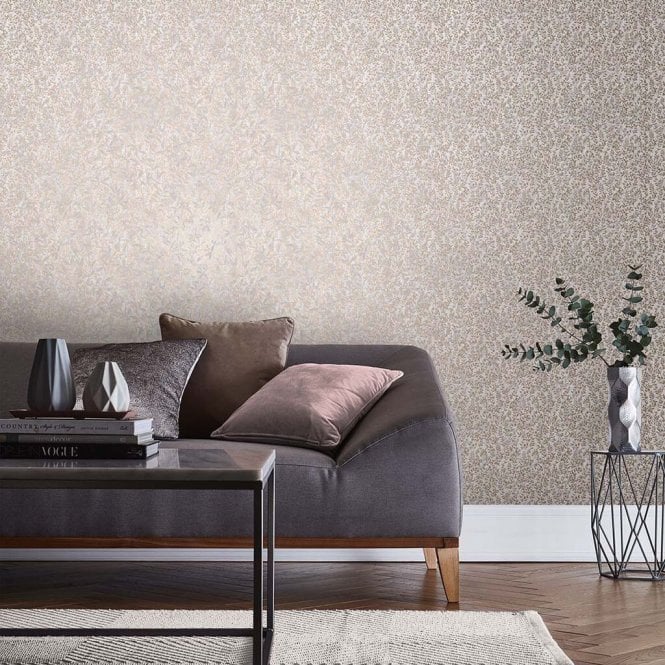 Graham & Brown  Botany Soft Rose Gold Wallpaper 105116