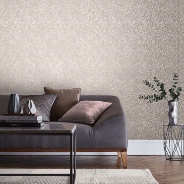 Graham & Brown Botany Soft Rose Gold Wallpaper 105116