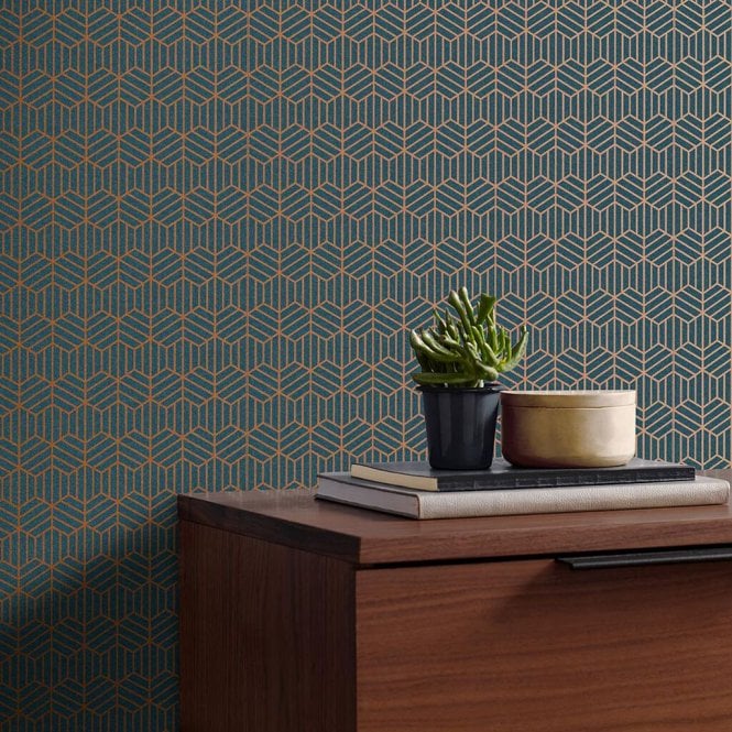 Graham & Brown  Echo Cobalt Wallpaper 105777