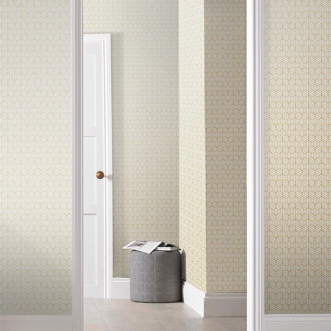 Graham & Brown  Echo Pearl And Gold Wallpaper 105778