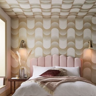 Graham & Brown Eclipse Pearl & Gold Wallpaper 115075