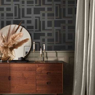 Graham & Brown Entwine Charcoal Wallpaper 119683