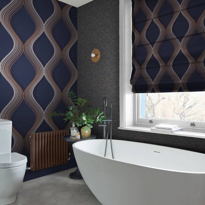 Graham & Brown  Euphoria Navy Wallpaper 120644