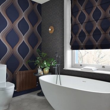 Graham & Brown Euphoria Navy Wallpaper 120644