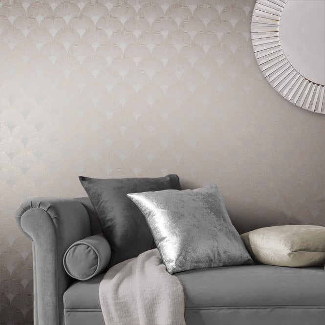 Graham & Brown  Fan Rose Gold Wallpaper 104302