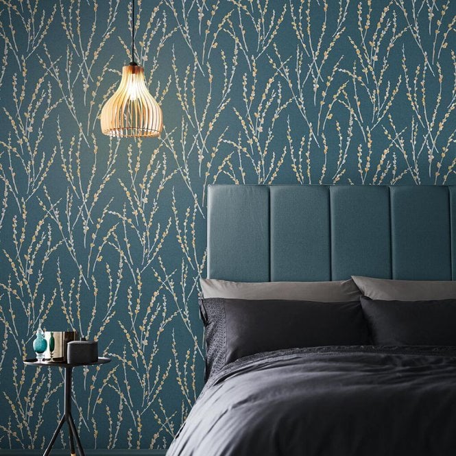 Graham & Brown  Floret Teal Wallpaper 106427