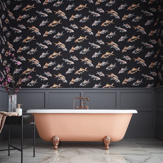 Graham & Brown  Flow Black Wallpaper 105911