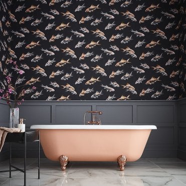 Graham & Brown Flow Black Wallpaper 105911