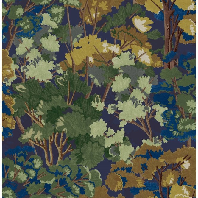 Graham & Brown  Folklore Tree Midnight Wallpaper 121451