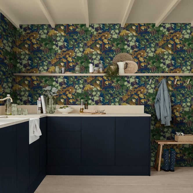 Graham & Brown  Folklore Tree Midnight Wallpaper 121451