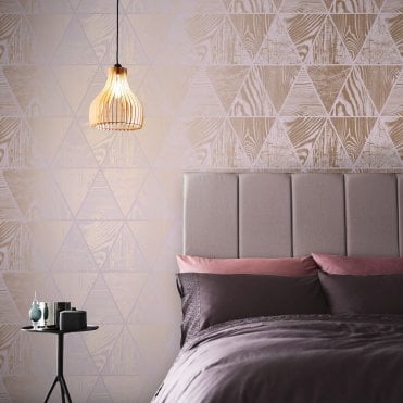 Graham & Brown Geo Grain Blush Wallpaper 105241