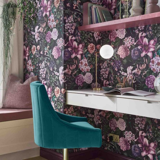 Graham & Brown  Glasshouse Flora Amethyst Wallpaper 113965
