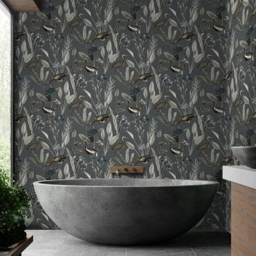 Graham & Brown Glasshouse Midnight Wallpaper 111718