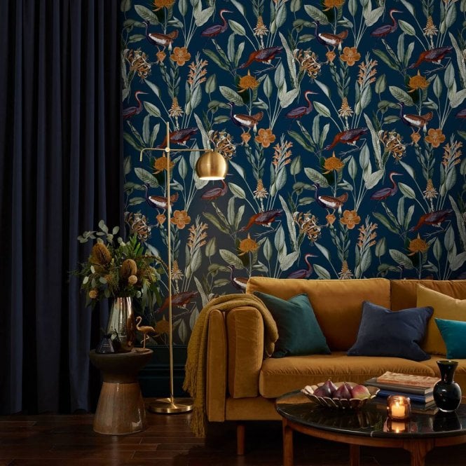 Graham & Brown  Glasshouse Navy Wallpaper 119884