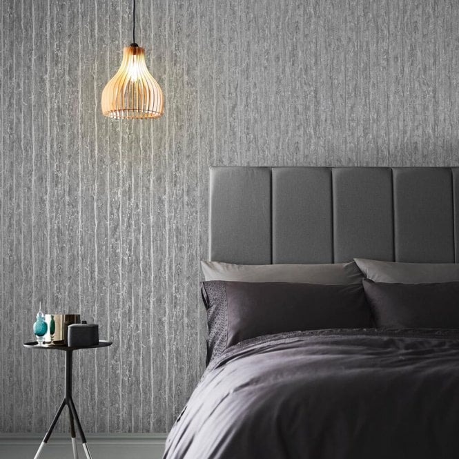 Graham & Brown  Grain Texture Ebony Wallpaper 105254