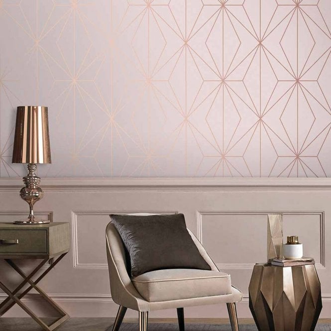 Graham & Brown  Harmony Blush Wallpaper 107585