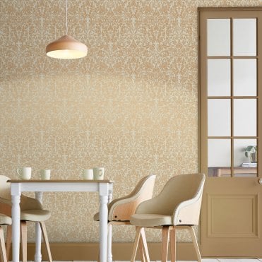 Graham & Brown Hartley Damask Gold Wallpaper 120626