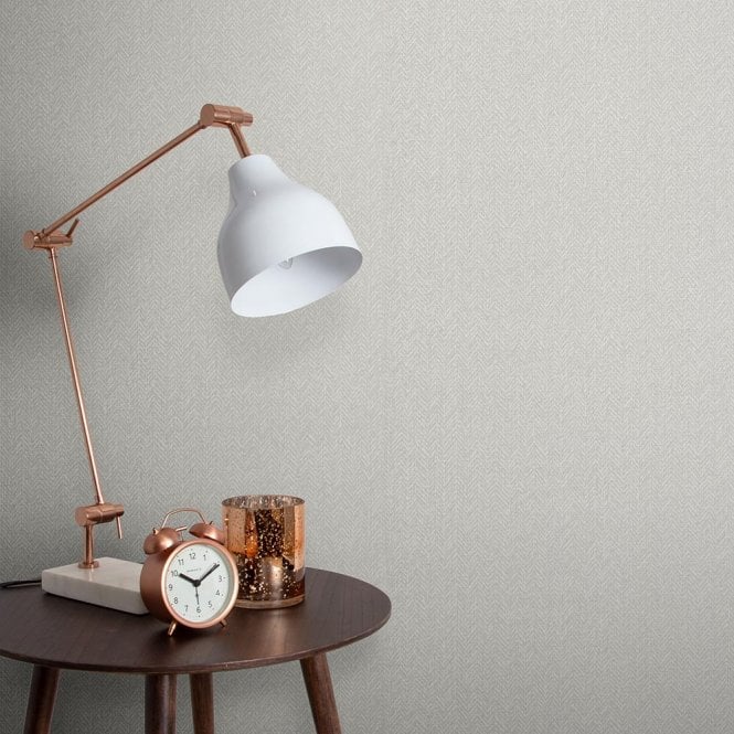 Graham & Brown  Herringbone Texture Ecru Wallpaper 105853