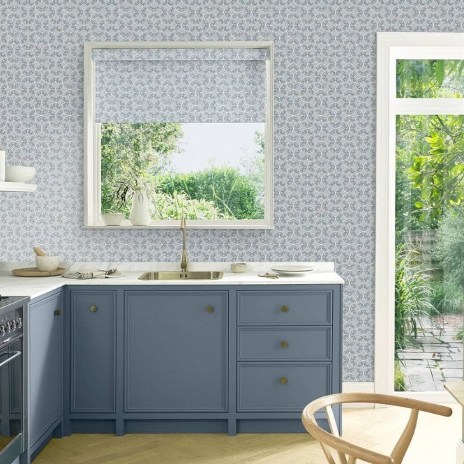 Graham & Brown  Hopwood Cottage Duck Egg Wallpaper 120636