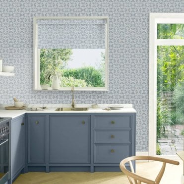 Graham & Brown Hopwood Cottage Duck Egg Wallpaper 120636