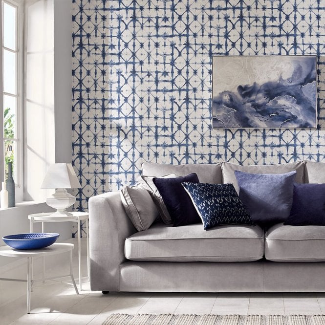 Graham & Brown  Indigo Blue Wallpaper 103933