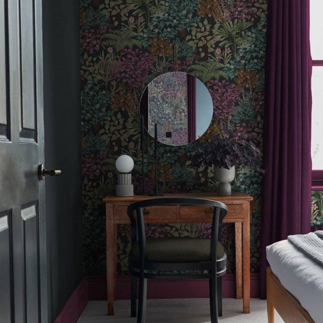 Graham & Brown  Jardin Botanico Black Wallpaper 120657