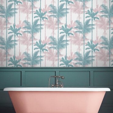 Graham & Brown Jungle Blush Green Wallpaper 105915